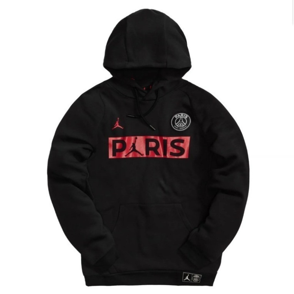 Nike Air Jordan Paris Saint Germain PSG Hoodie Black/Red XL
